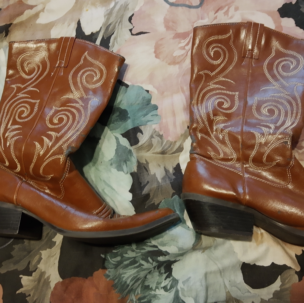 7.5 brown cowboy boots